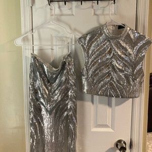 Two piece sequin outfit